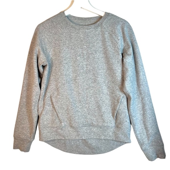 Lululemon Catch A Moment Crew Heathered Core Sweatshirt Light Grey Size 6 - Picture 5 of 13